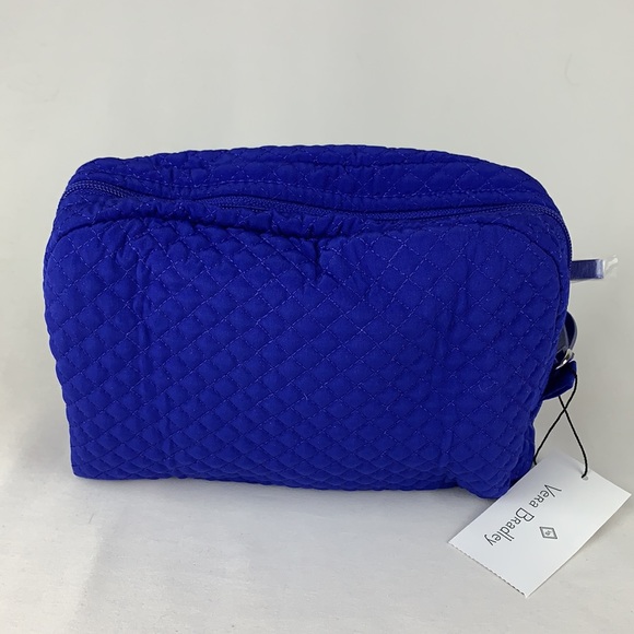 Vera Bradley Iconic Medium Cosmetic Gage Blue - Picture 2 of 8